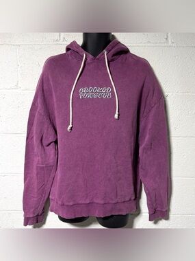Crooked Tongues ASOS Pigment Dyed Hoodie Mauve Purple Oversized M